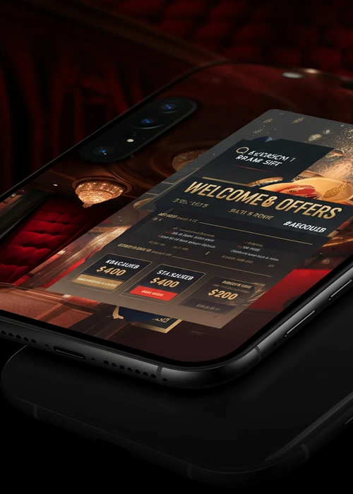 Bildschirmdarstellung des Gamefirst Casino Bonusbereichs auf einem Mobilgerät, der die Aktivierung von Willkommensangeboten zeigt.